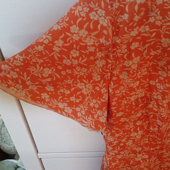 SHEIN Women's Short Sleeve Floral Print Ruffled Hem Dress New - Picture 7 of 12